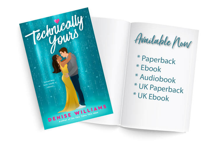 Technically Yours over an open books. Text: Available now Paperback, Ebook, Audiobook, UK Paperback, UK Ebooks