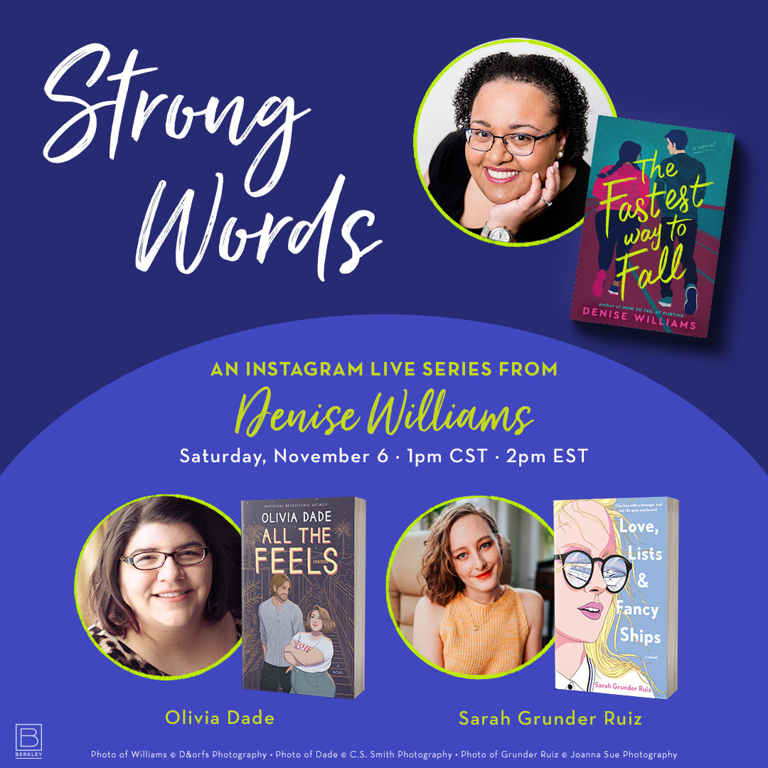 Photos of Denise, Olivia, and Sarah with book covers